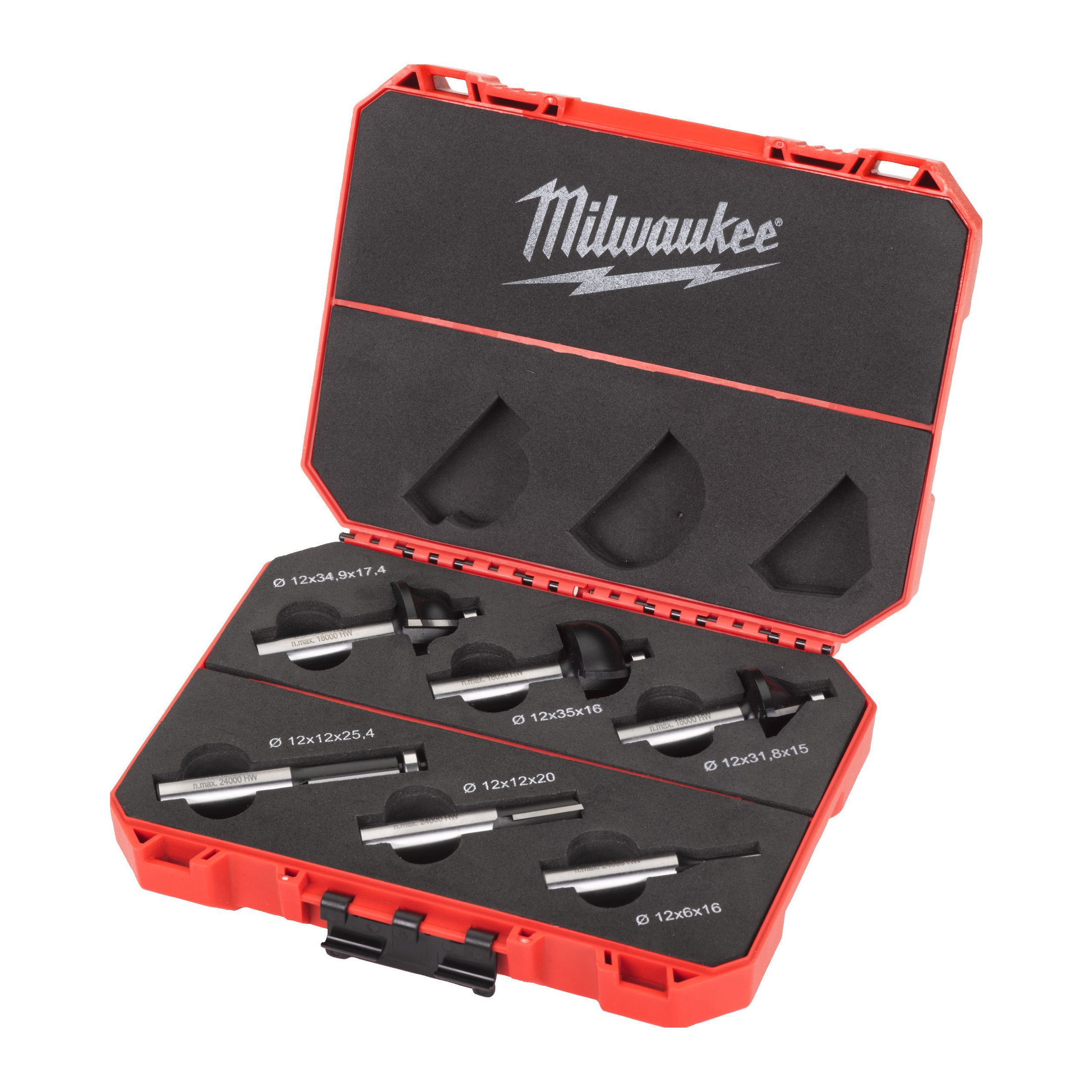 Milwaukee Felsőmaró készlet, 12 mm, 6 részes termék fő termékképe