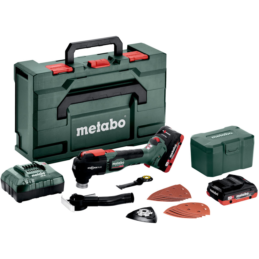 METABO MT 18 LTX BL QSL szénkefe nélküli akkumulátoros multiszerszám (2 x 4.0 Ah LiHD akkuval, metaBOX kofferben) + tartozékok termék fő termékképe